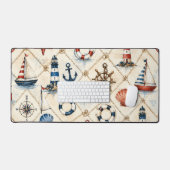 Motif nautique côtier sans couture (Clavier et souris)