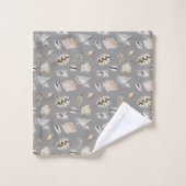Motif nautique Sea Shell Crustaceancore (Gant de toilette)
