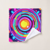 Motif Neon Circle Vortex (Gant de toilette)