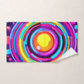 Motif Neon Circle Vortex (Serviette à main)