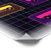 Motif Neon Mixtape - Impression de cassette rétro (Coin)