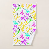 Motif néon multicolore abstrait (Serviette à main)