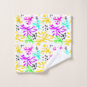 Motif néon multicolore abstrait (Gant de toilette)