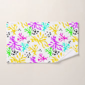 Motif néon multicolore abstrait (Serviette à main)