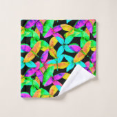 Motif Neonscape Leaf (Gant de toilette)