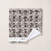 Motif noir blanc de l'ornement africain (Gant de toilette)