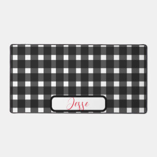 Motif noir blanc En vichy
