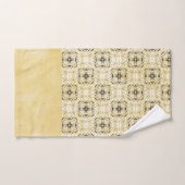 Motif noir, blanc et jaune À damiers (Serviette à main)