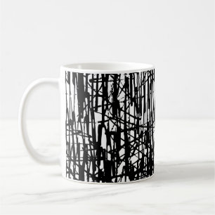 Motif noir blanc Grunge 11 oz. Thé au café Mug