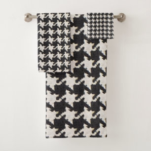 Motif noir blanc pied de poule