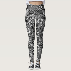 Motif Noir+Blanc Rétro Années 70 Collant Personnal