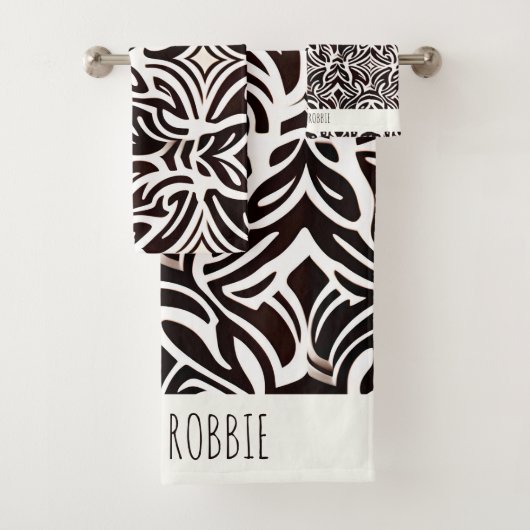 Motif noir blanc subtil de l'ornement africain (En situation)