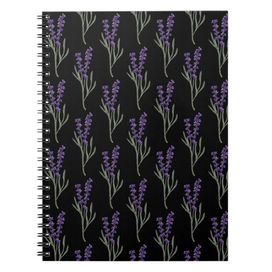 Motif noir Carnet lavande (Devant)