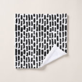 Motif noir de courses de brosse (Gant de toilette)