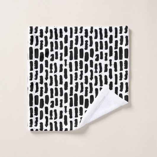 Motif noir de courses de brosse (Gant de toilette)