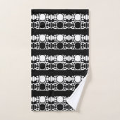 motif noir et blanc (Serviette à main)