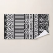 Motif noir et blanc avec dentelle et patchwork (Serviette à main)