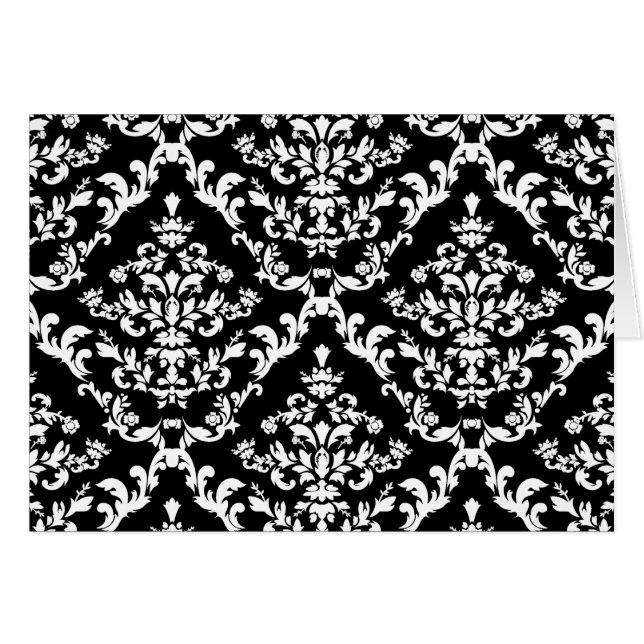 Motif noir et blanc de damassé (Devant horizontal)