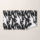 Motif noir et blanc de dinosaure (Serviette à main)