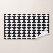 Motif noir et blanc de harlequin (Serviette à main)