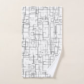Motif noir et blanc élégant (Serviette à main)