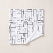 Motif noir et blanc élégant (Gant de toilette)