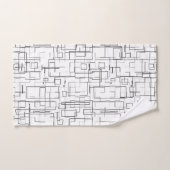 Motif noir et blanc élégant (Serviette à main)