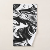 Motif Noir Et Marbre blanc, (Serviette à main)