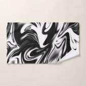 Motif Noir Et Marbre blanc, (Serviette à main)