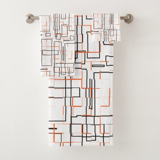 Motif noir orange élégant (En situation)