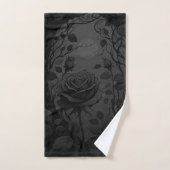 Motif noir Rose 2 (Serviette à main)