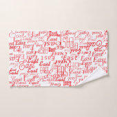 Motif Noms rouges 2 (Serviette à main)