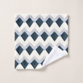Motif Nordic Blue Chevron (Gant de toilette)