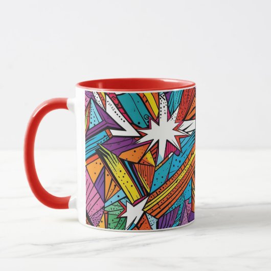 motif numérique géométrique Abstrait 25 - Café Mug (Gauche)