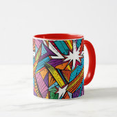 motif numérique géométrique Abstrait 25 - Café Mug (Devant droit)