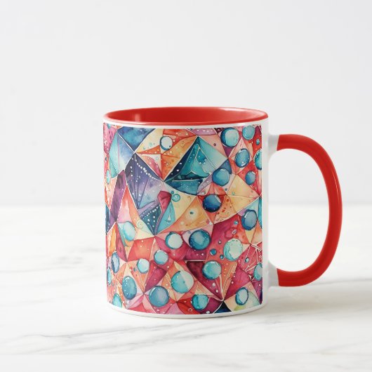 motif numérique géométrique Abstrait 29 -Café Mug (Droite)