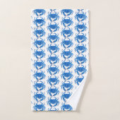 Motif Ocean Crabe Bleu (Serviette à main)
