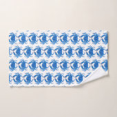 Motif Ocean Crabe Bleu (Serviette à main)