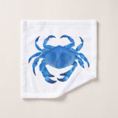 Motif Océan de crabe bleu (Gant de toilette)