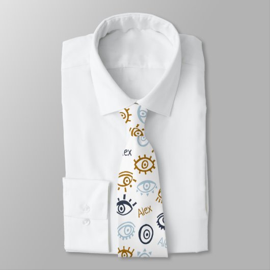 Motif oculaire monogramme | Ajouter un Cravate de  (Attaché)
