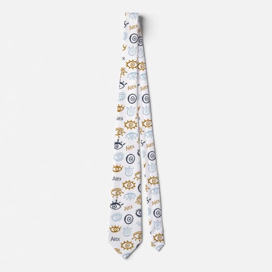 Motif oculaire monogramme | Ajouter un Cravate de  (Devant)
