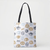 Motif oculaire monogramme | Ajouter un Sac fourre- (Devant)