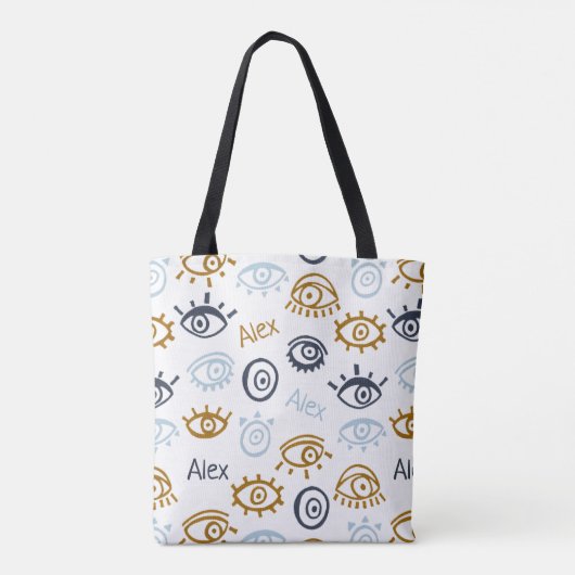 Motif oculaire monogramme | Ajouter un Sac fourre- (Dos)