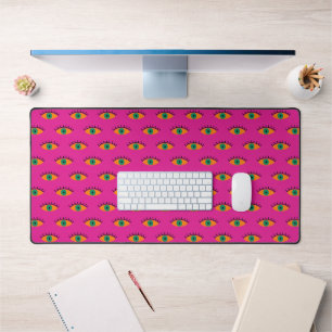 Motif oculaire rétro Fuchsia Pink BOHO