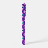 Motif œil botanique abstrait maximaliste violet (Côté droit)