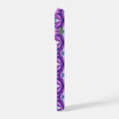 Motif œil botanique abstrait maximaliste violet (Côté gauche)
