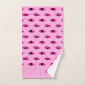 MOTIF Oeil Mal BOHO Avec Nom Fuchsia Pink y2k (Serviette à main)