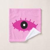 MOTIF Oeil Mal BOHO Avec Nom Fuchsia Pink y2k (Gant de toilette)