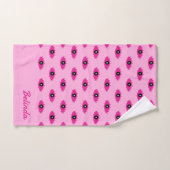 MOTIF Oeil Mal BOHO Avec Nom Fuchsia Pink y2k (Serviette à main)