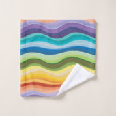 Motif Ondulations Multicolores 2 (Gant de toilette)